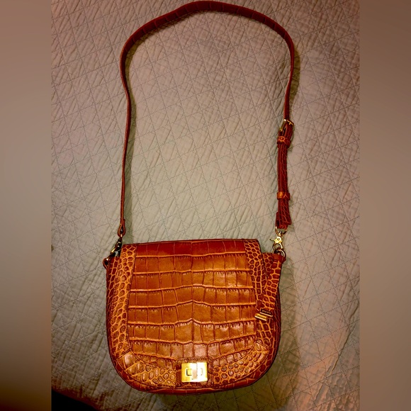 Brahmin leather crossbody bag.  Pecan/Brown.  Excellent condition. - Picture 1 of 14